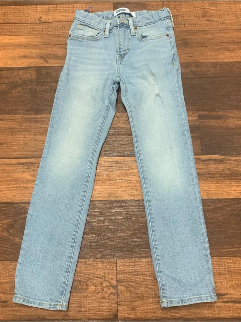 Old Navy Girls Skinny Jeans Kids Sz 8 Adjustable Waist Built In Flex Cotton B